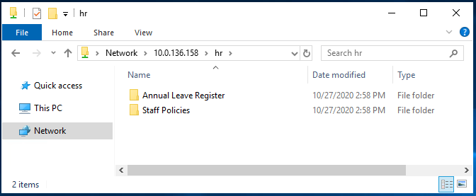 Tony is not able to see a list of the sensitive files and folders, due to enabling ABE.