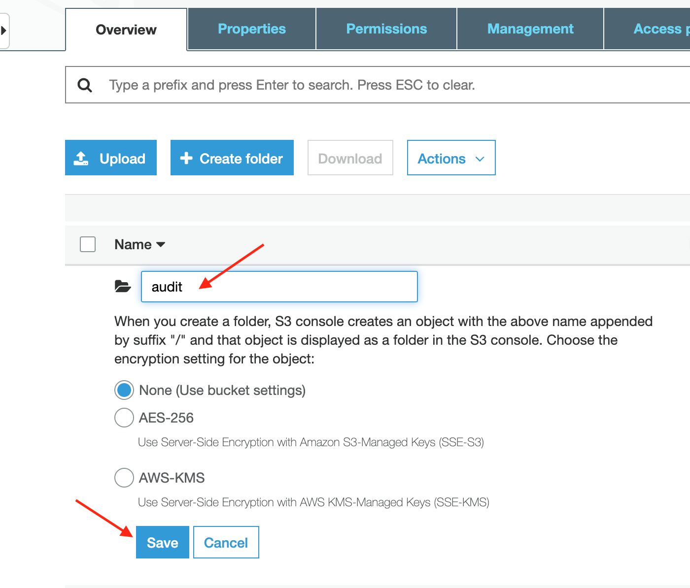 Here you create a folder and upload files to trigger the event created (S3 event to trigger AWS Lambda function)
