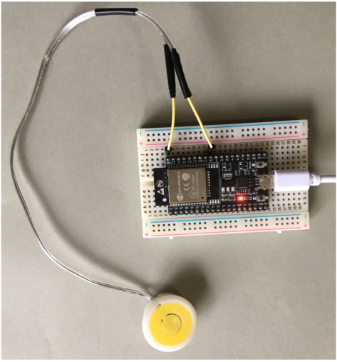 The following is a prototype of the home-built sensor based on the ESP32 platform.