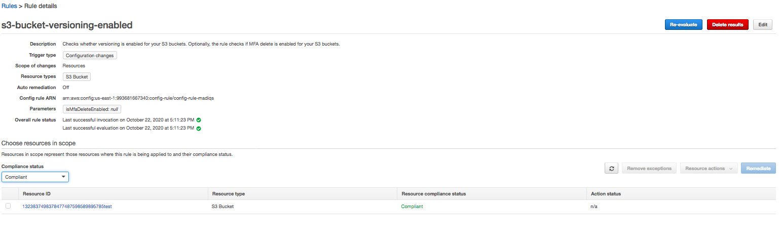 You can check the results on the Rule details page