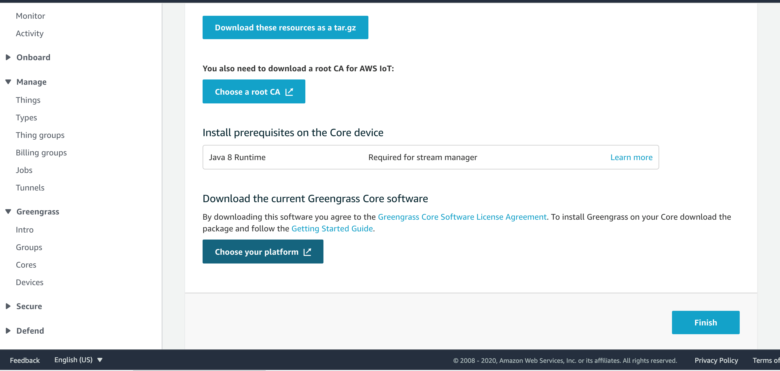 Download the software, certificates, and configuration files from the links