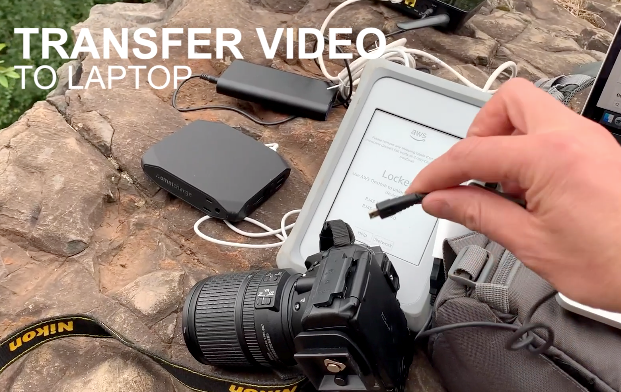 I capture the video content, and transfer the captured video to my laptop using the USB cable that came with the camera.