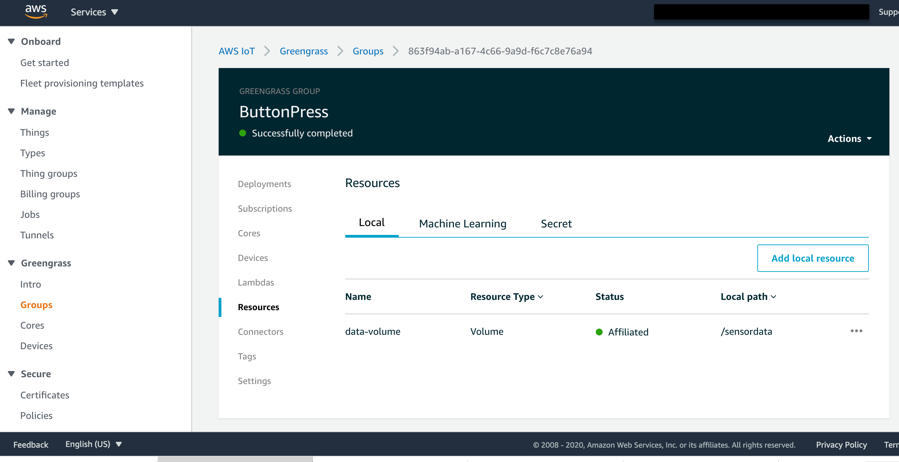 Now, you have added a data volume on the Amazon EC2 Instance that the AWS Lambda function uses to write files