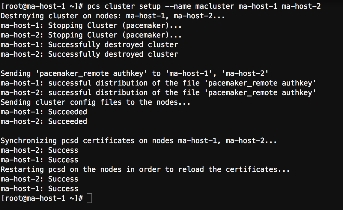 Figure 7 - Cluster name and membership