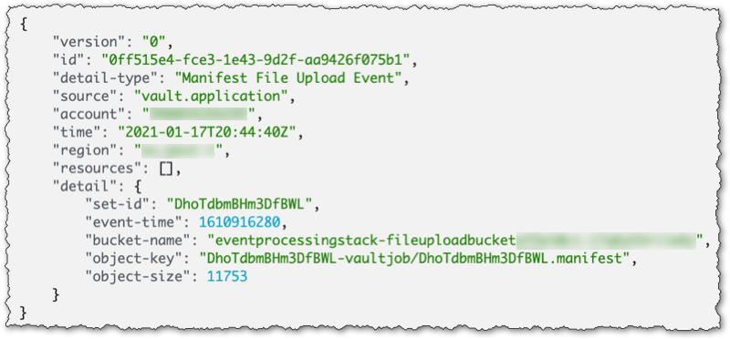 A 'manifest' file upload event