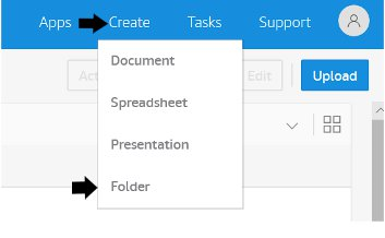 Creating a folder on WorkDocs