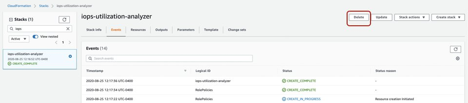 Open CloudFormation using the AWS Management Console, select the stack you created, and click Delete