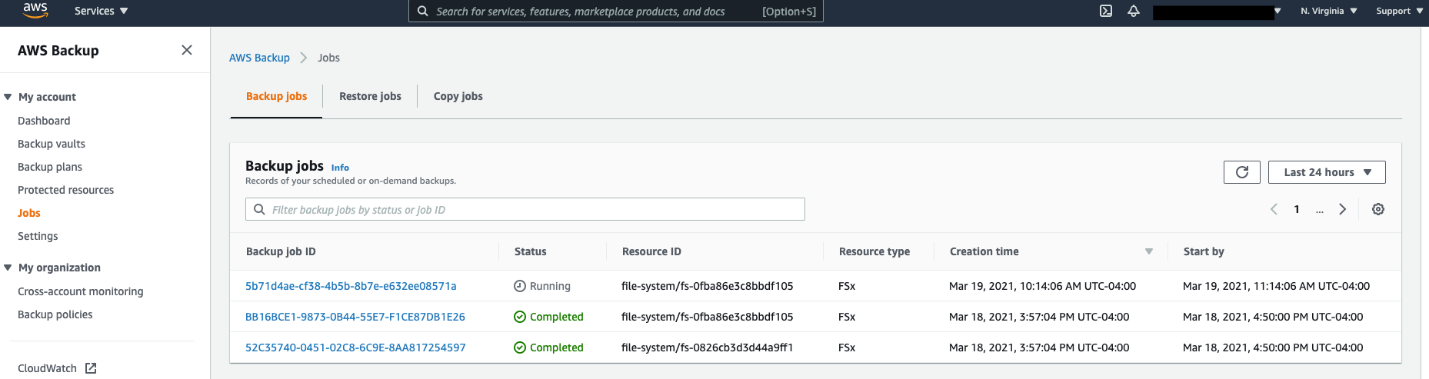 You can browse to Jobs in the AWS Backup console and check the backup job to get a status of the backup job
