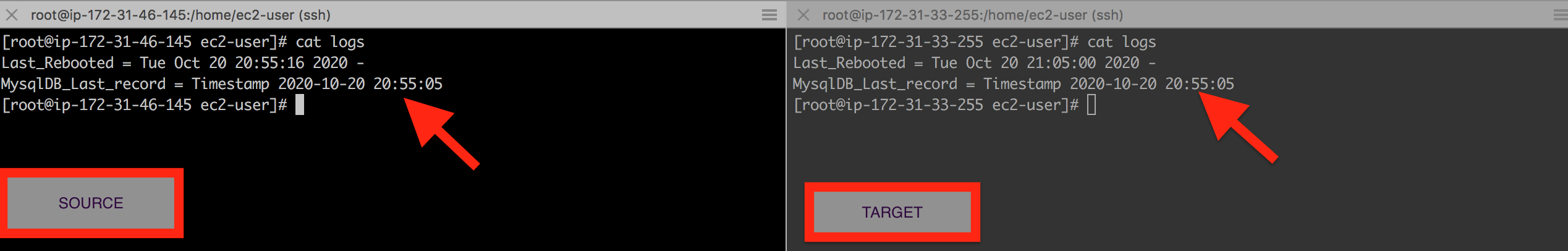 Due to no lag, CloudEndure provides a sub-second RPO because the last recorded timestamp on Source and Target machines are the same