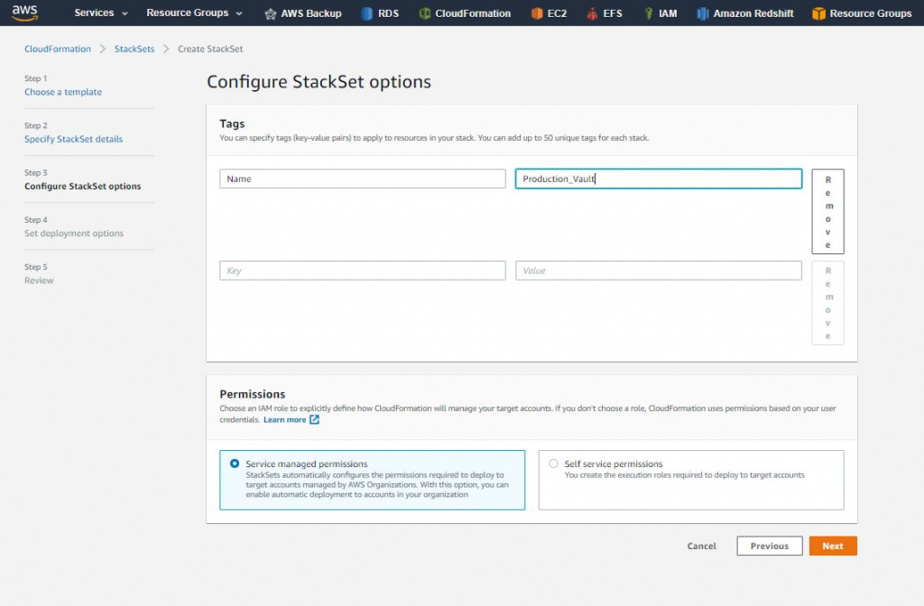 ZS associates used service-managed CloudFormation StackSets and configured the necessary IAM permissions required to deploy the stack in the AWS organizations’ accounts