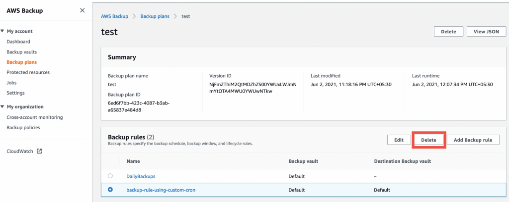 Cleaning up - Automating backups and optimizing backup costs for Amazon EFS using AWS Backup (1)