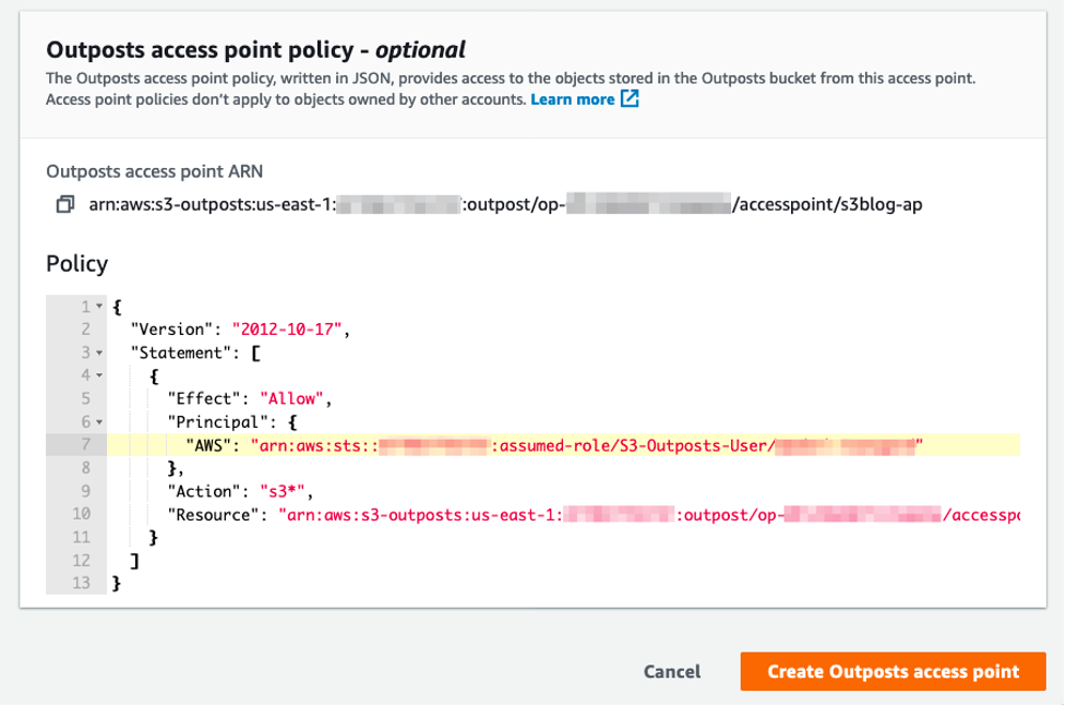 Create Access Point policy