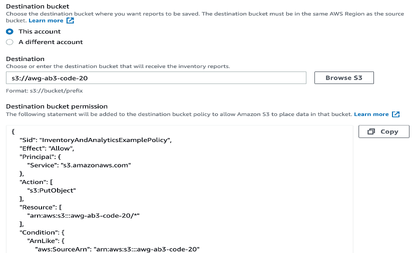 Sample Inventory policy