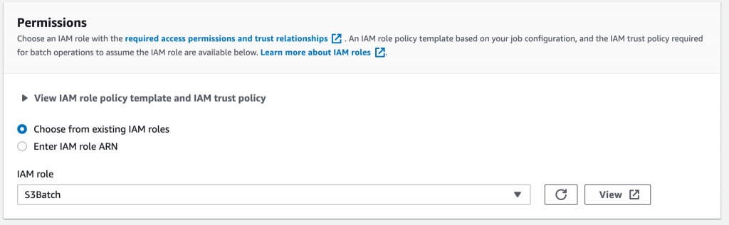 S3 Batch Operations permissions