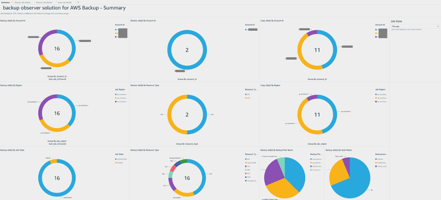 Amazon Quicksight daily metrics dashboard