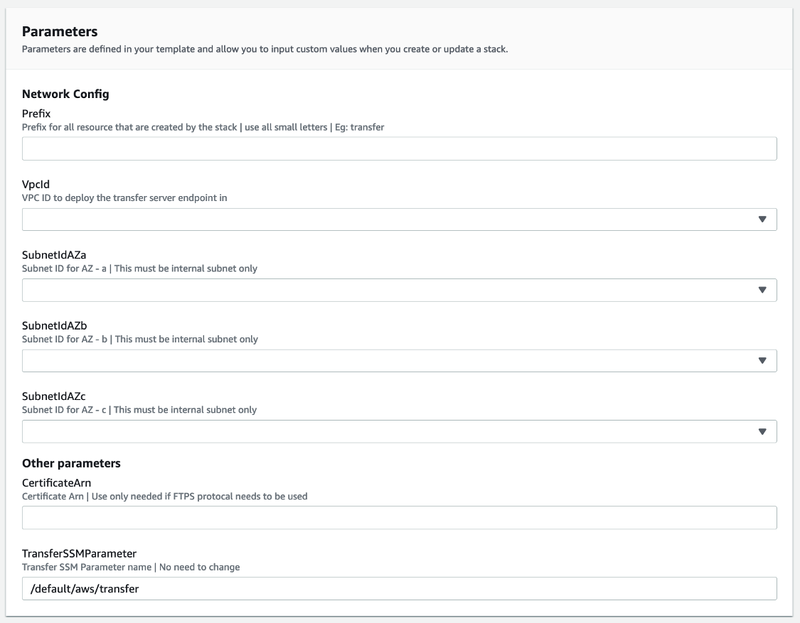 AmazonCognito-parameter-details