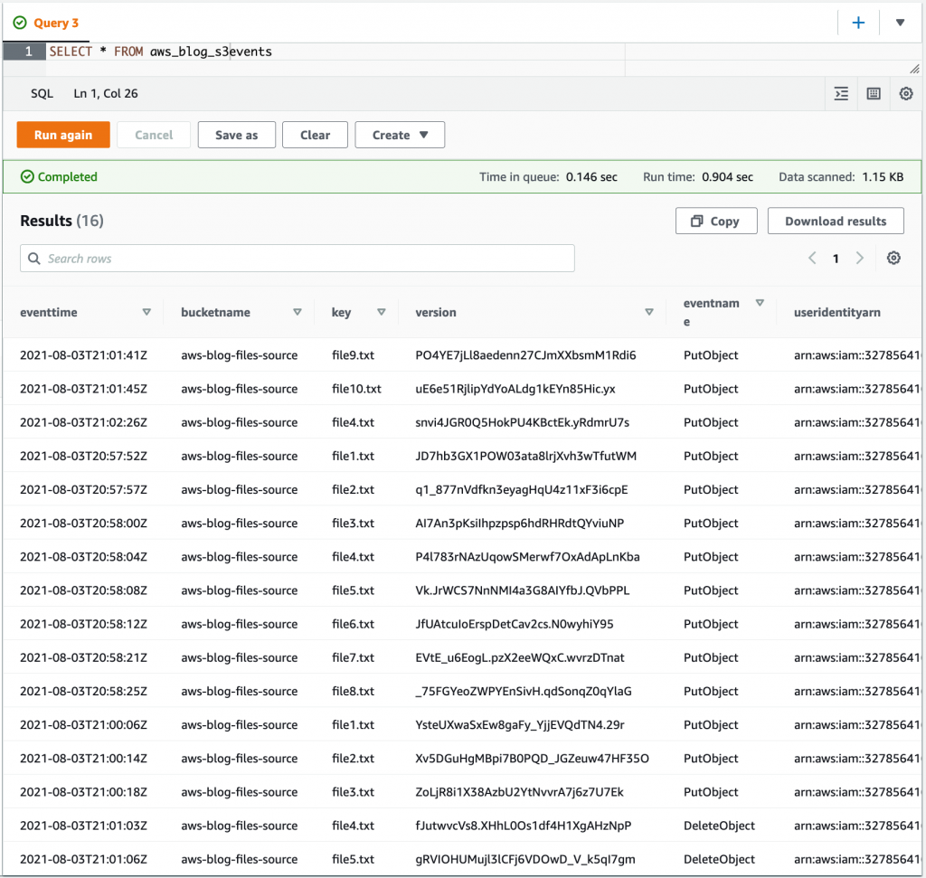 If it is your first time running the Athena query in your AWS account, first create a query results location.