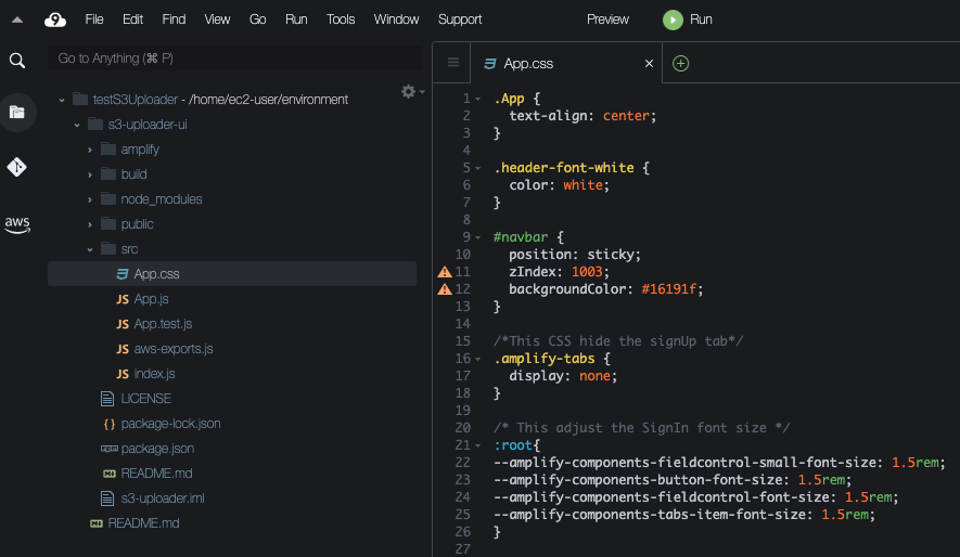 Figure17-Exhibiting the sign up button in the Amazon Cognito authentication page