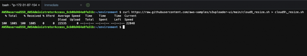 Figure 5-Downloading script to extend the volume