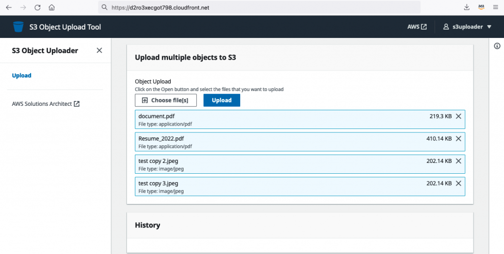 Figure20-Web application with multiple files selected