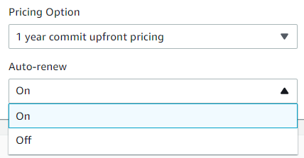 Choose auto-renew option