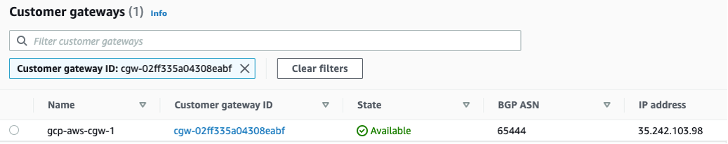Gateway shows as available