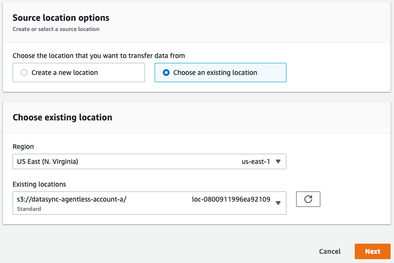 Create the source bucket location, and select Autogenerate to create the IAM policy for this location