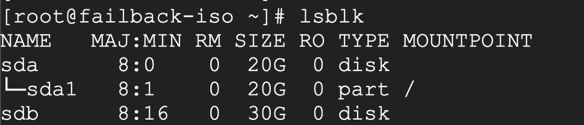Failback client VM after adding addition volume