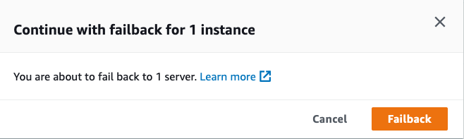Finalize failback process