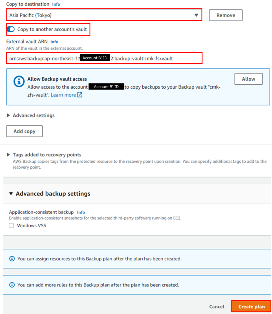 Backup Plan Creation 3