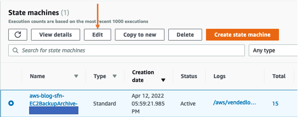 Modifying Step Functions state machine definition