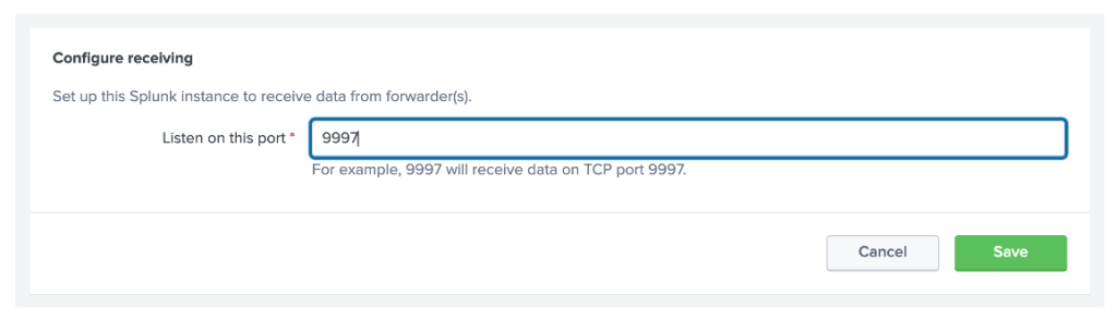 Setup Splunk to receive syslog data