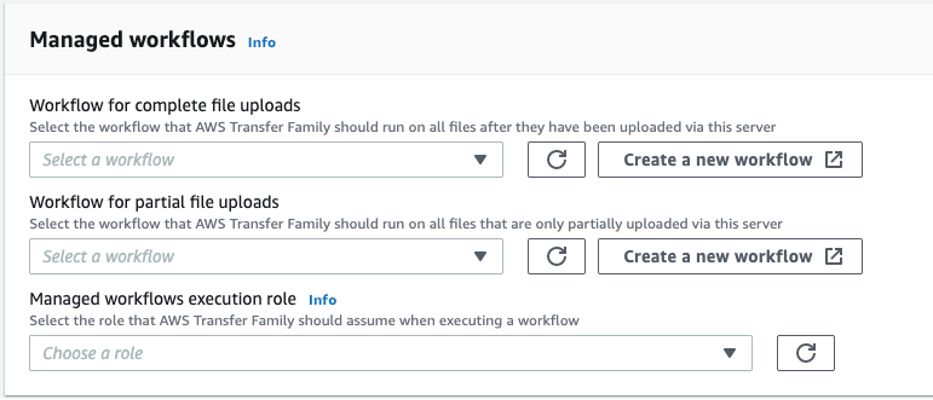 Figure 2- Create a managed workflows for complete and partial uploads