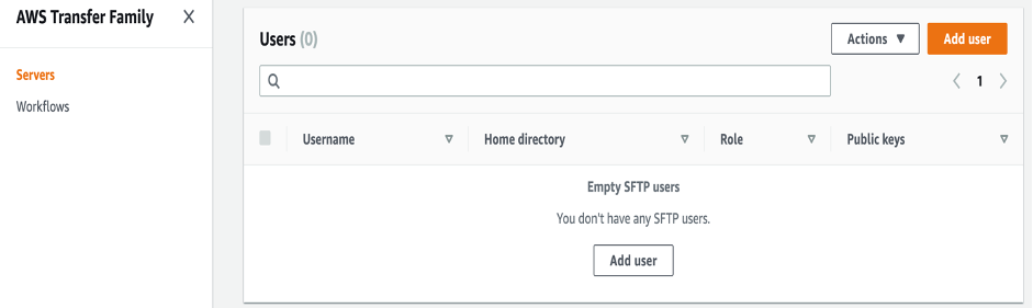 Figure 6- Add service-managed users to the SFTP that you created
