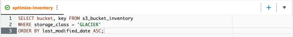 Amazon Athena Optimize Inventory