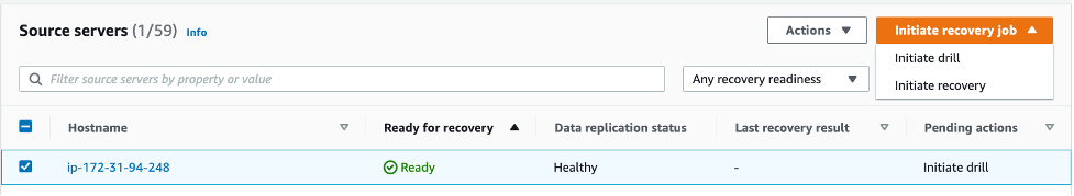Picture 2 - initiate recovery