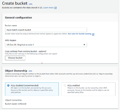 The diagram shows the creation of a new bucket for storing the manifest and reports for Batch replication under the source AWS account.