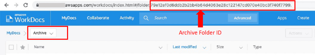 folder IDs for both of the folders you created