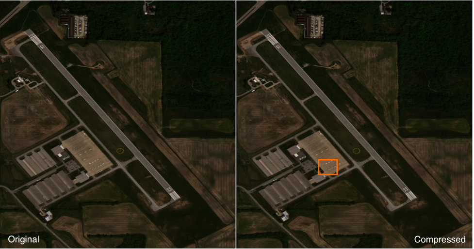 full scale comparison of original and compressed-image