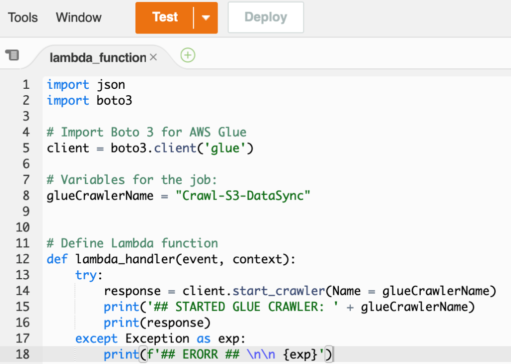 Figure 18 Code source section with Gluecrawler
