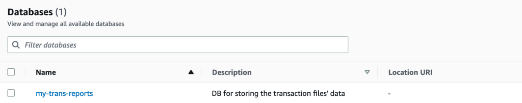 Navigation pane with option to add databases