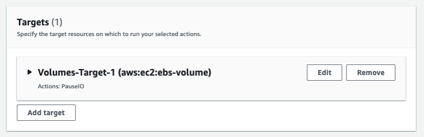 This image shows FIS template section to configure Target.