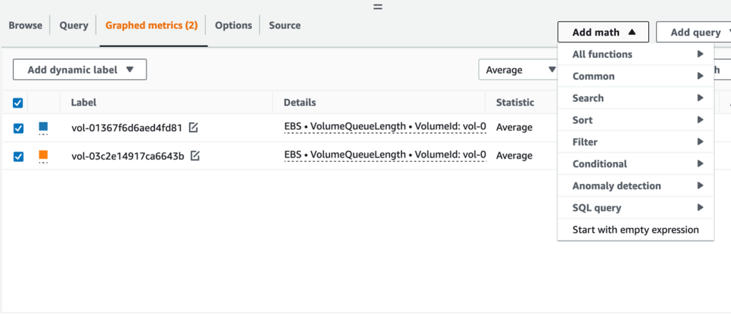 Add math drop down menu