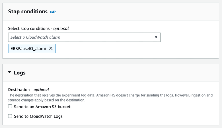 This is where to specify EBSPauseIO_alarm as stop condition