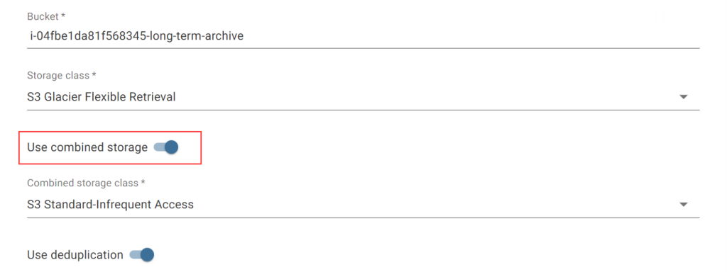  Figure 4 - Configuring Commvault Combined Storage with Amazon S3 Glacier storage classes