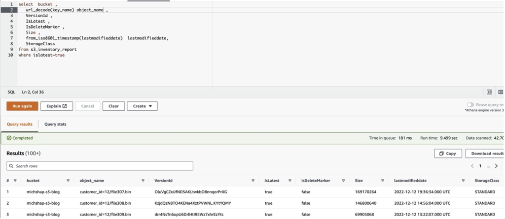 Basic query from inventory table