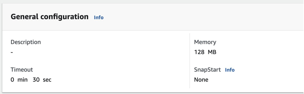 Lambda Timeout settings