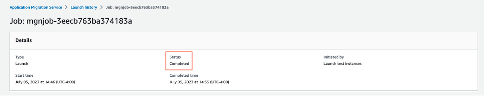 GCP AWS launch history completed 