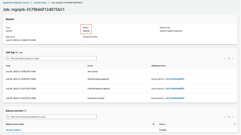 GCP AWS launch cutover started