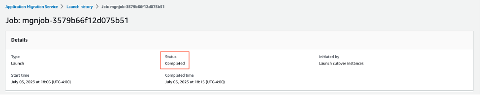 GCP AWS launch cutover completed